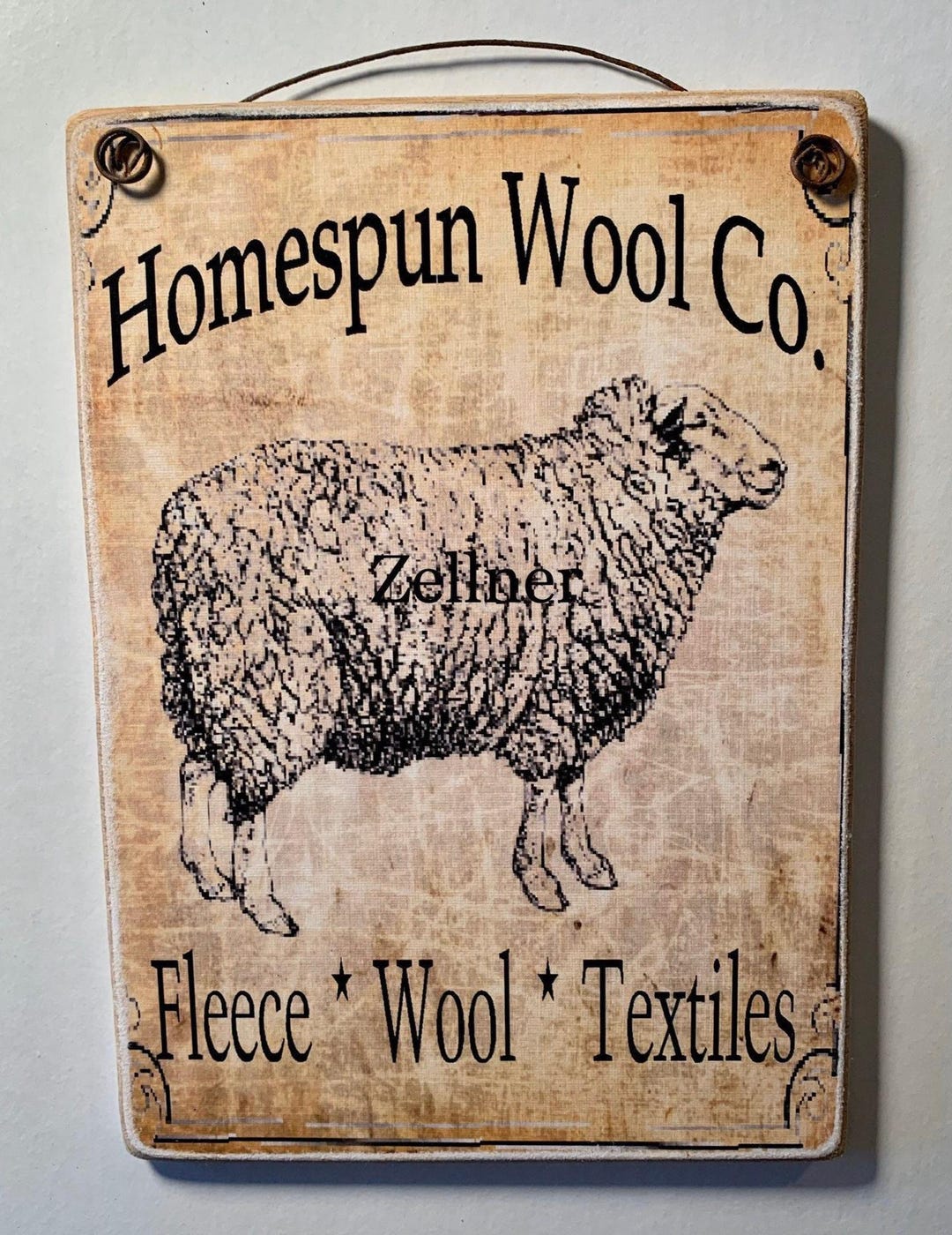 Homespun Wool Co. Folk Art Print on Wood - Starr Mountain Primitives - Etsy