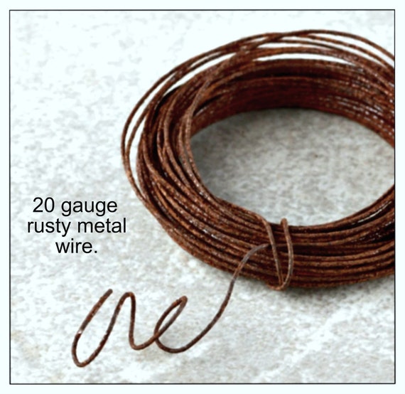 2 Rolls of Rusty Bendable 20 Gauge Wire / 30 Each Roll / Adds A Vintage,  Old Time Feeling to Your Craft Projects 