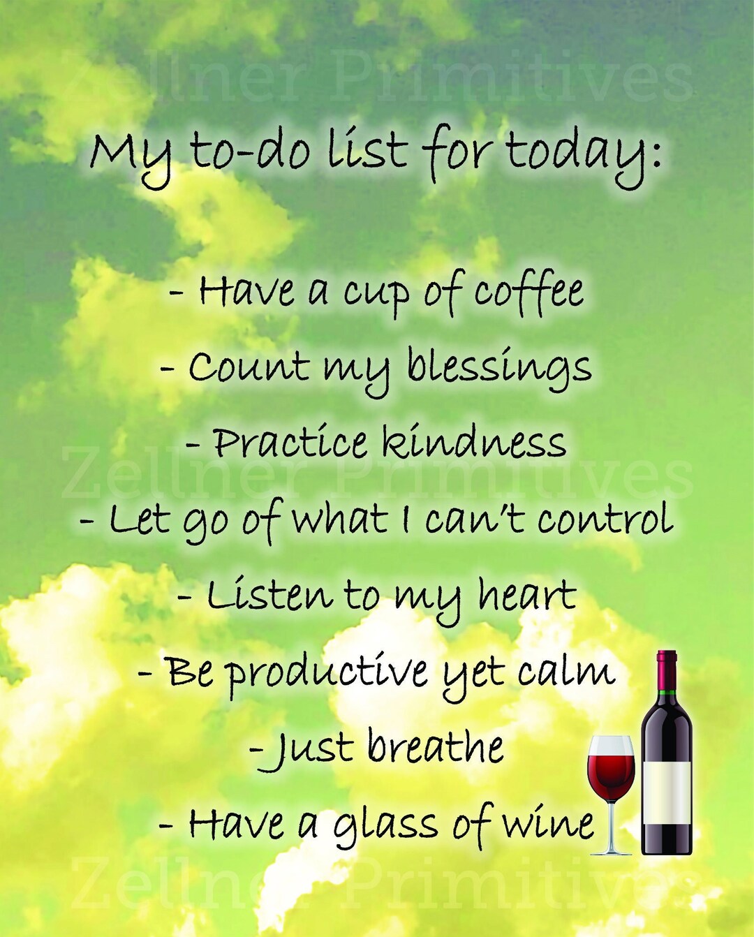 My to Do List for Today Print to Frame or Wood Sign Ready to Etsy