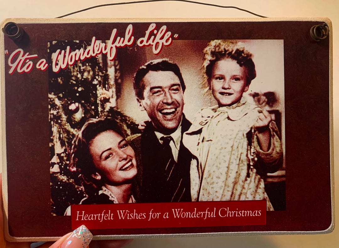 It's A Wonderful Life Wood Print, Classic Christmas Movie Decor - Etsy