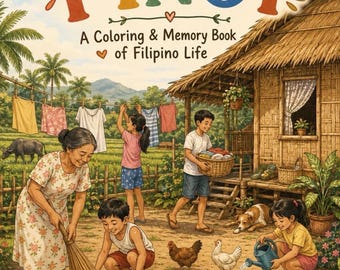 Livre de coloriage et de souvenirs « Grandir aux Philippines » | Scènes de la vie philippine (PDF numérique)