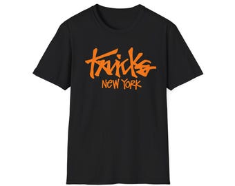 -shirt Knicks New York | T-shirt de basketball orange graffiti