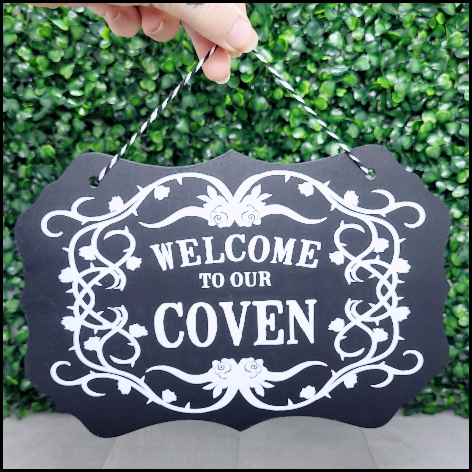 WELCOME To Our COVEN Wood Sign Goth Alt Witch Emo Etsy