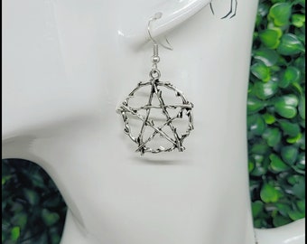 ZWEIG PENTAGRAM Ohrringe - Pentagramm, Hexe, Witchy, Witchcraft, Zweige, Wicca