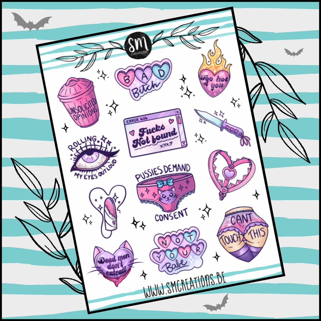 Sassy Bitch Stickers Sheet Sassy Girl, Pastel Colors, Empowering ...