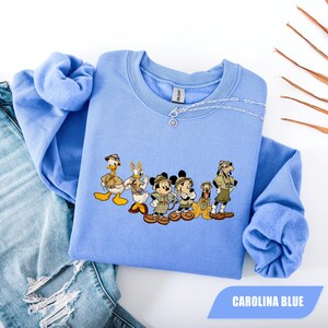 Sweat-shirt douillet Disney Animal Kingdom, pull à capuche Safari Jungle Disney, tenue de voyage de vacances au parc 2026, cadeau de voyage assorti pour la famille