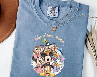 Mickey & Friends Squad Shirt, Retro Cartoon Disney Urlaub T-Shirt, passendes Familien Outfit, Minnie Donald Pluto Geschenk Top, Trendy