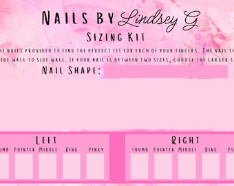 Press On Nail Sizing Kit