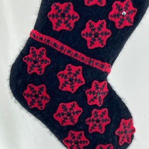 Cashmere Charter Club Sweater Repurposed Christmas Stocking Snowflakes ...