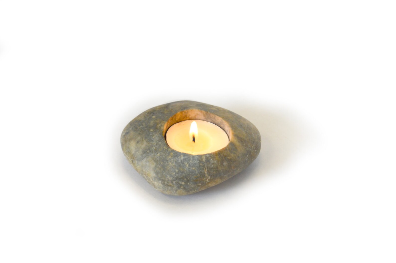 Tealight Rock Candle Holders set of 3 Etsy