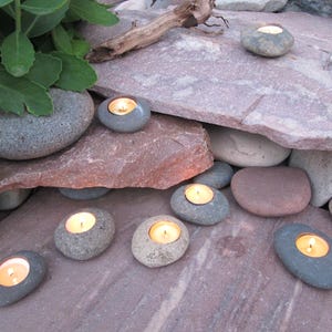 Tealight Rock Candle Holders (Set of 3)