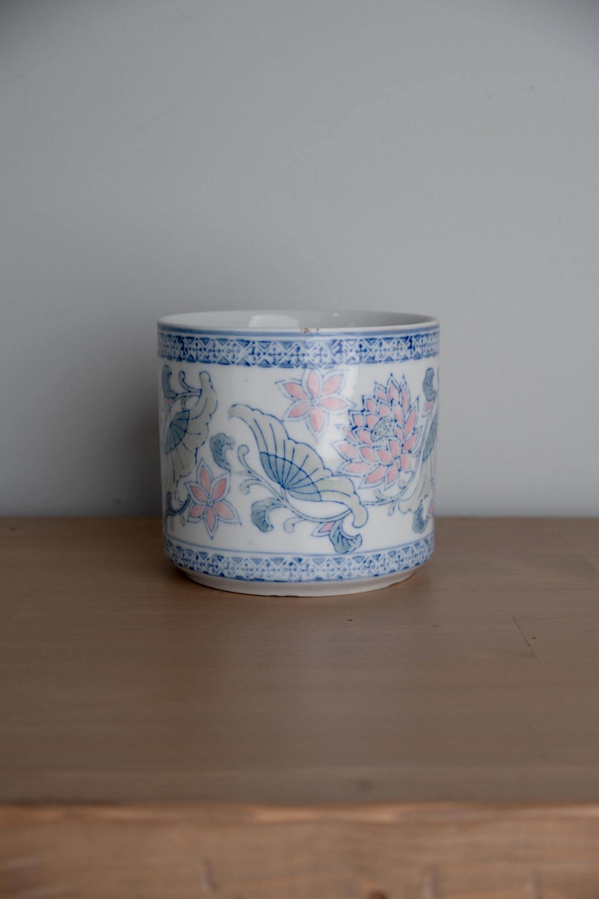 Blue White Planter Vintage - Etsy