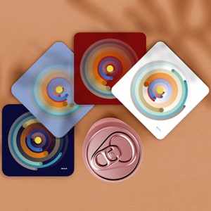 SpaceTime Coasters X 4- Gedenken Sie Ihren besonderen Tag mit einem einzigartigen Geschenk