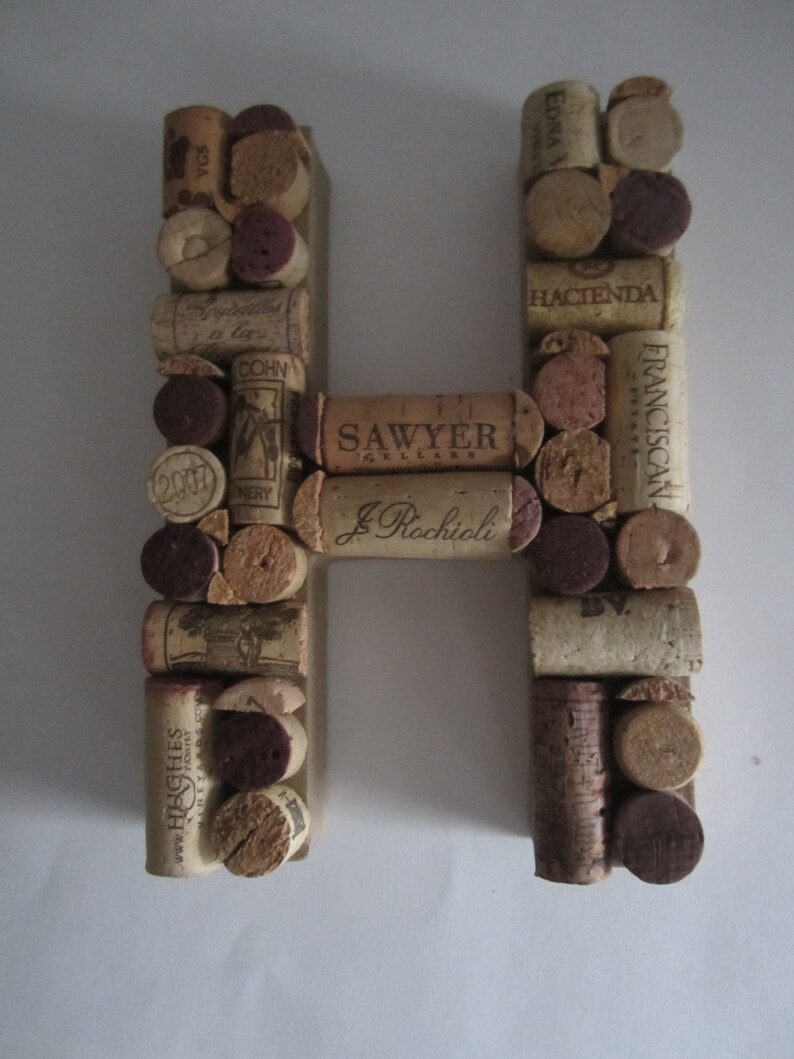 A Custom Wine Cork Letter Etsy