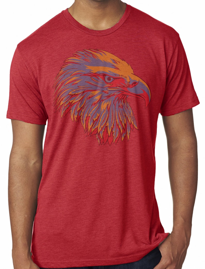 Faded Eagle Tshirt Vintage Style Men