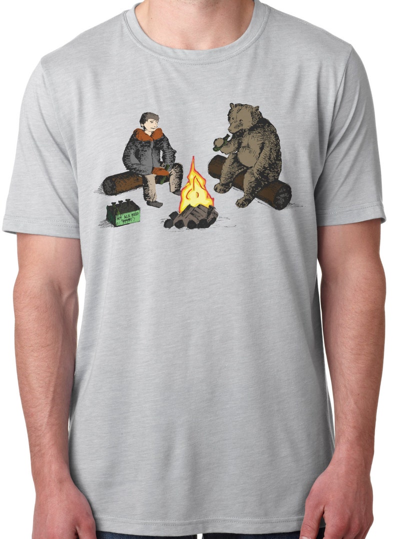 Camping Shirt Bear Shirt Camping Shirts Mens Camping Etsy