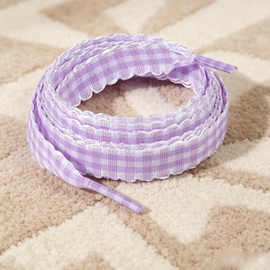 Lace Pattern Shoelaces, Checkered Shoe Laces, Elegant Fashion Sneaker Laces,Canvas Shoe Strings, Stylish Replacement Laces,Buy 2 Get 1 Free
