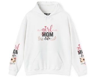 Moletom Girl Mom Life | Moletom Floral para Mães
