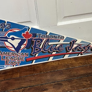 1993 Toronto Blue Jays AL East MLB Baseball Pennant vintage sports collectible wall decor sign
