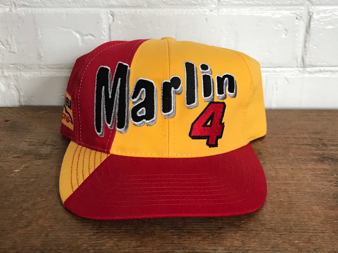 Kodak Racing Cap Kodak Film Snapback Nascar Racing 1996 Yellow Hat #4 Sterling Marlin ...