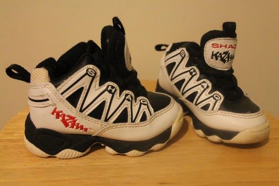 Shaq Kazaam Basketball Shoes Sneakers Vintage Kids Size 5 Etsy
