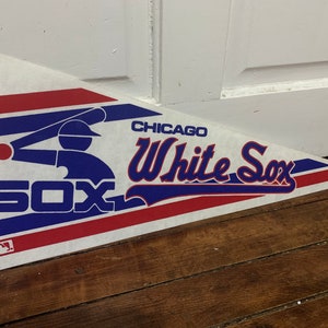 1990s Chicago White Sox MLB baseball Pennant vintage sports collectible wall decor sign
