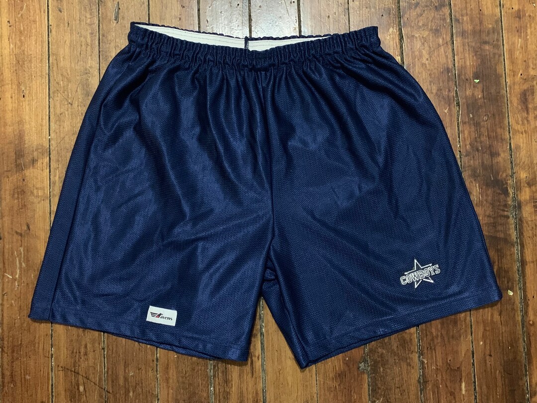 Dallas Cowboys Mesh Gym Shorts Vintage 90s NFL Football Blue