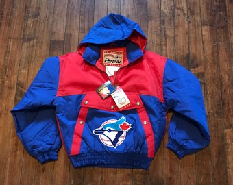 Toronto Blue Jays jacket deadstock half zip pullover winter coat MLB baseball jumper nutmeg NWT