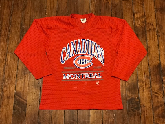 Montreal Canadiens Vintage Mesh Hockey Jersey Red 1994 Boys Kids Large Etsy