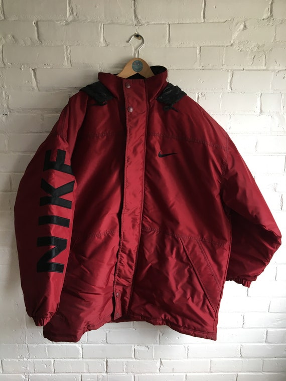 Deadstock Nike Winter Jacket - Maroon streetwear … - image 1