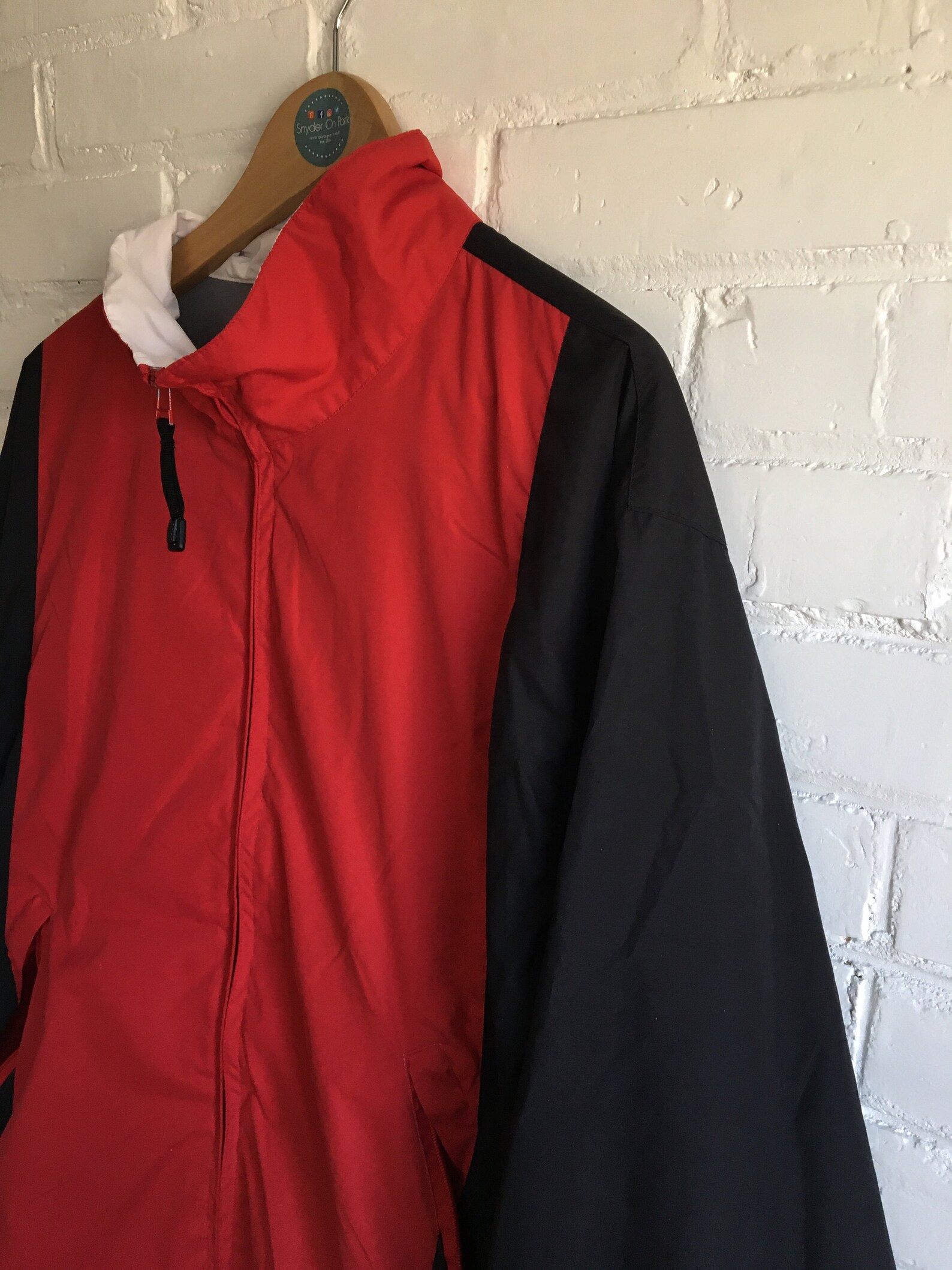 Nautica Competition Simple Black Red Windbreaker Jacket Coat - Etsy