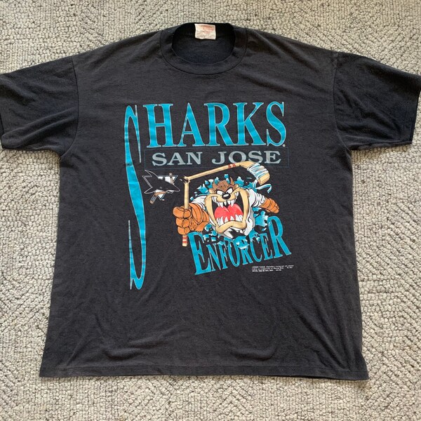 T-shirt Vintage San Jose Sharks 1994 - Taille XL, Noir, Occasion