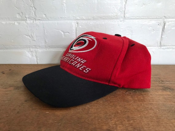Carolina Hurricanes Snapback Wool Hat Vintage Plain Logo Red