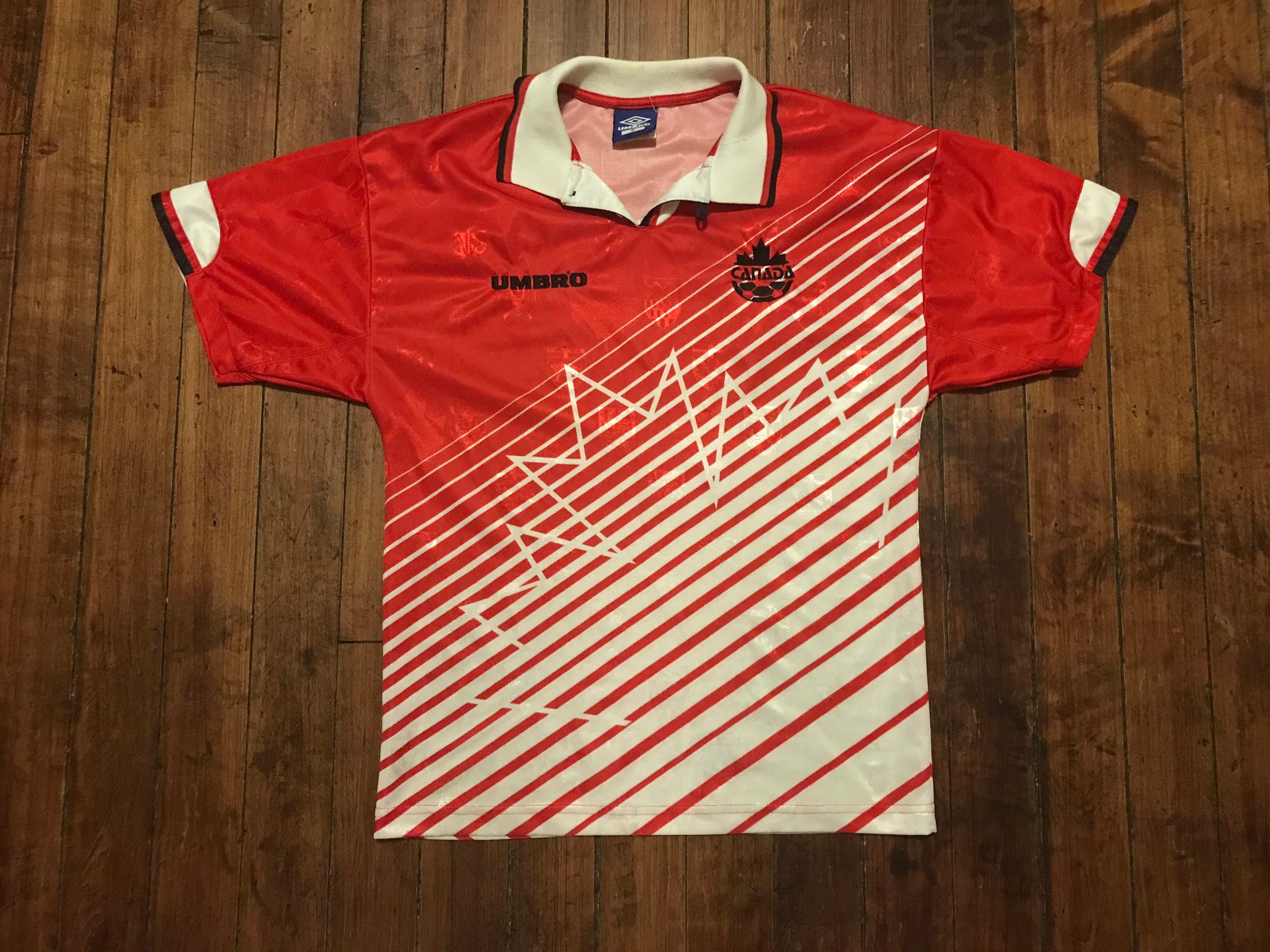 Team Canada Umbro Football Kit Soccer Jersey Vintage 1996 97 Small