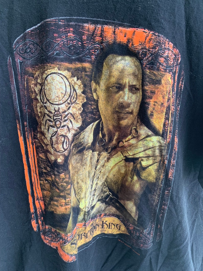 2002 the Scorpion King Movie Promo Tshirt Vintage Graphic Tee the Rock