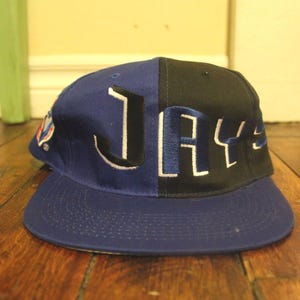 Toronto blue jays snapback hat vintage MLB baseball multi color front side script hat cap