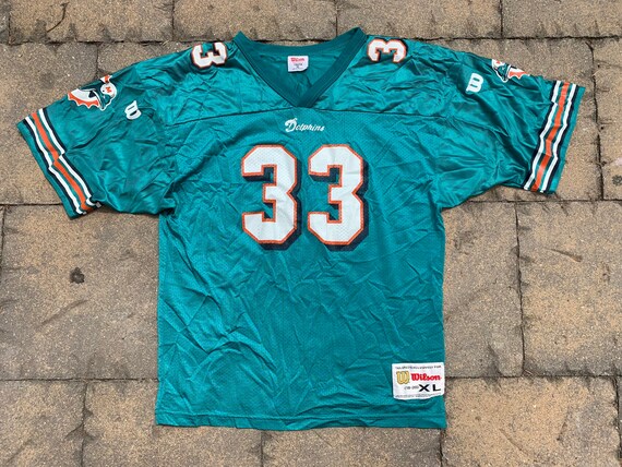 NFL 公式 マイアミドルフィンズ フットボールシャツ ユニフォーム 34番