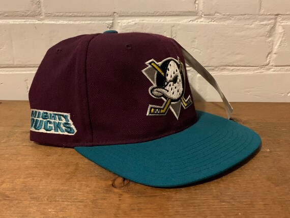 Deadstock Anaheim Mighty Ducks Snapback Hat Wool American 