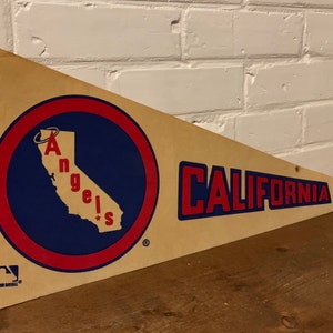 1970s California Angels MLB Baseball Wimpel Vintage Sport Sammlerstück Wanddekor Zeichen