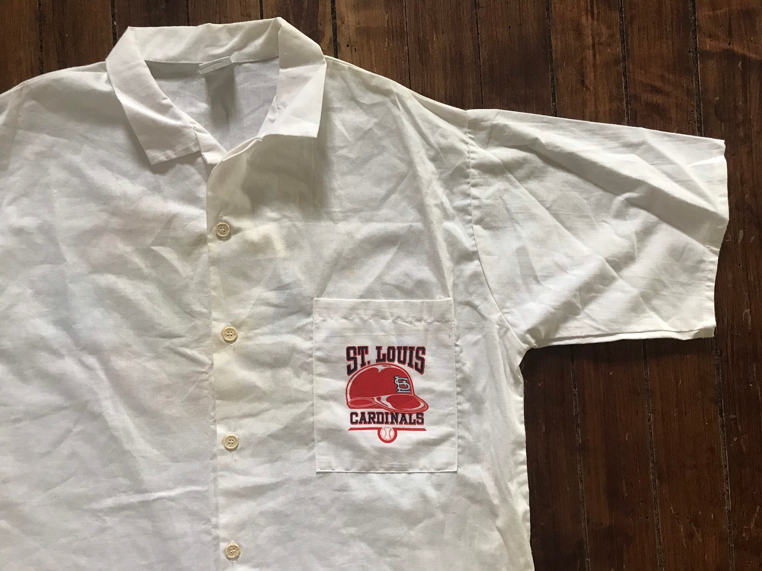 St Louis Cardinals Jersey Vintage MLB Baseball Button up Shirt Etsy