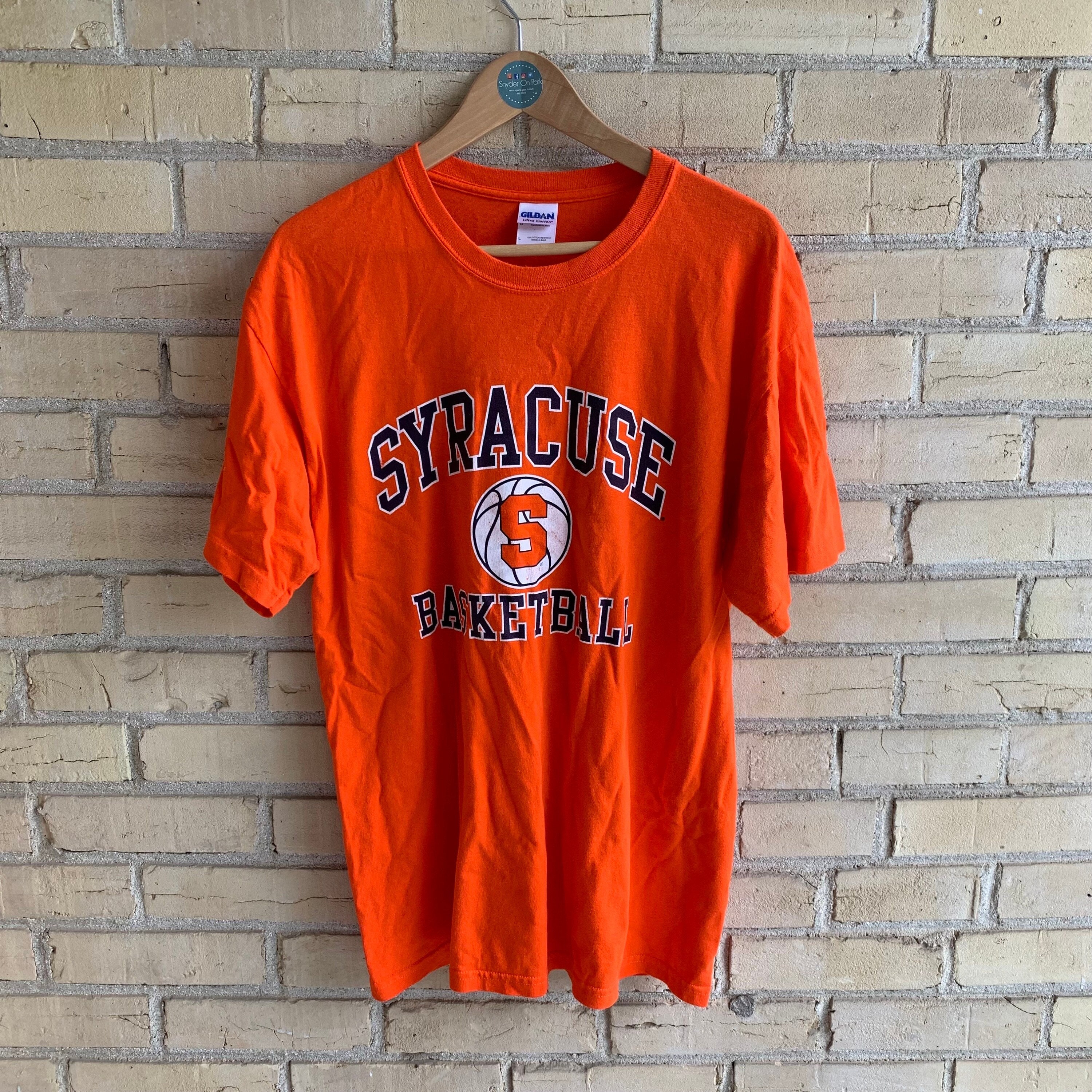 Syracuse Orangemen Basketball Tshirt Vintage Orange Graphic Tee