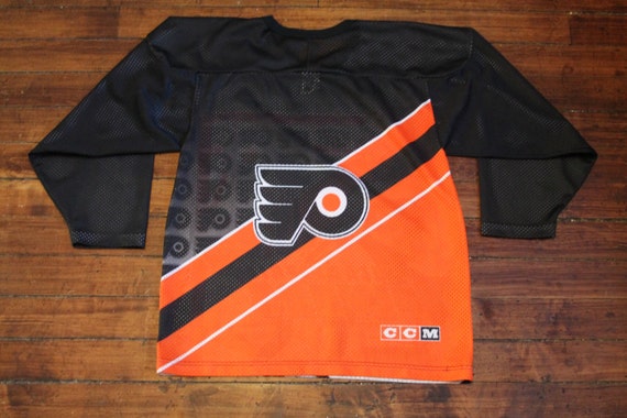 Maillot De Hockey Vintage Philadelphia Flyers CCM - Taille L, Fabriqué Canada, Années 90, Occasion