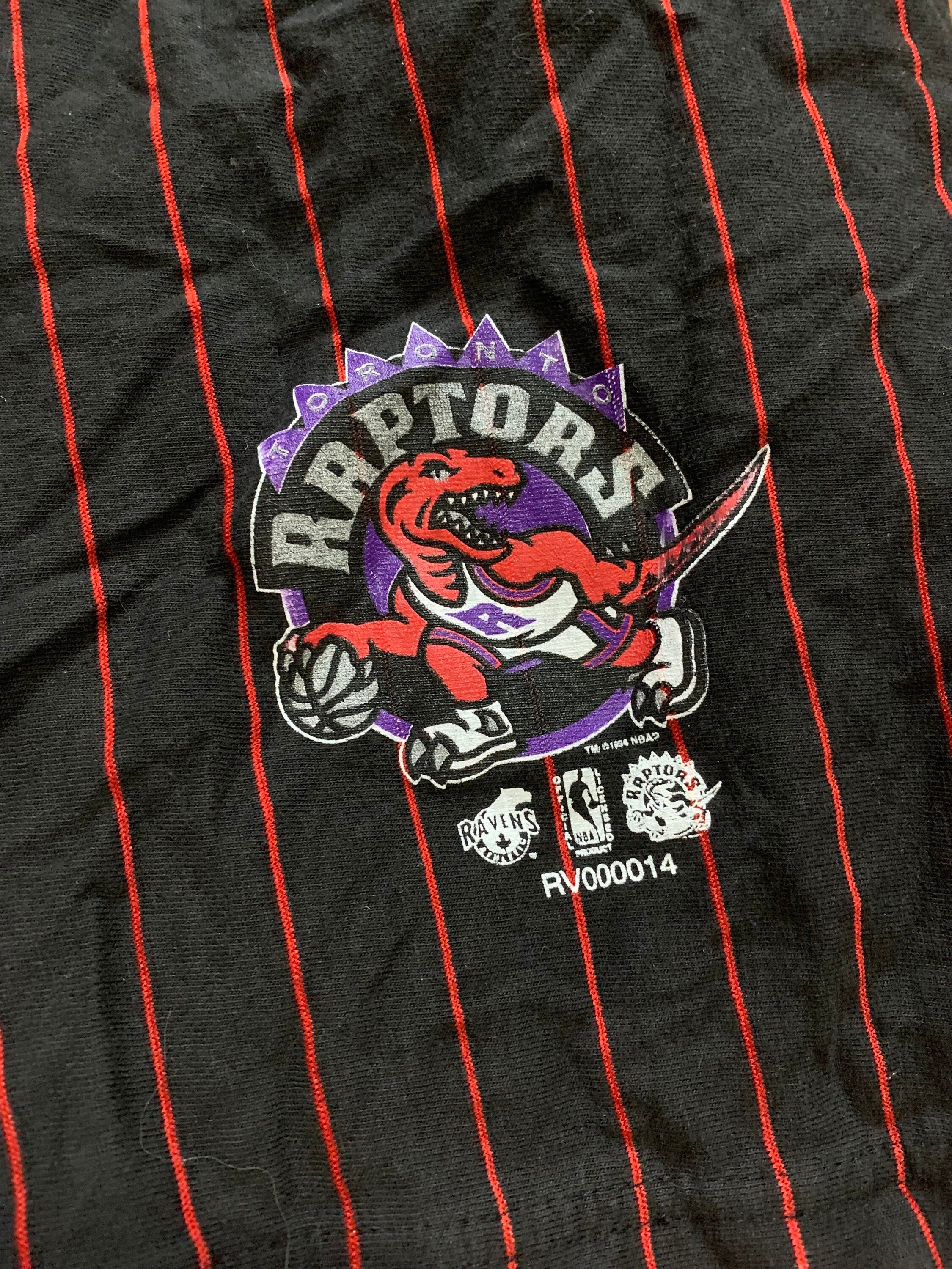 Toronto Raptors Gym Shorts Cotton Striped Vintage 90s NBA Basketball ...