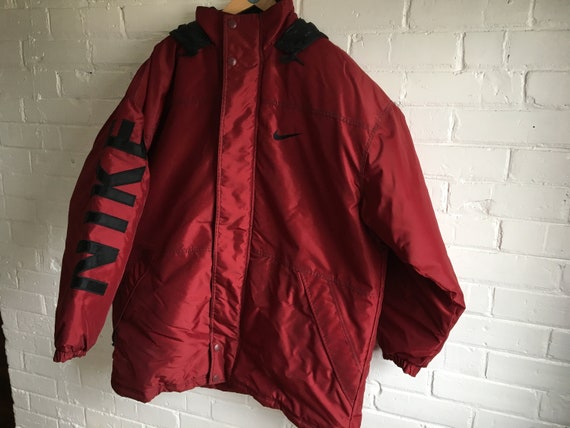 Deadstock Nike Winter Jacket - Maroon streetwear … - image 3