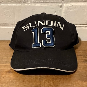 Toronto Maple Leafs Mütze vintage Mats Sundin Jersey Mütze #13 Verschluß verstellbar NHL Hockey blau