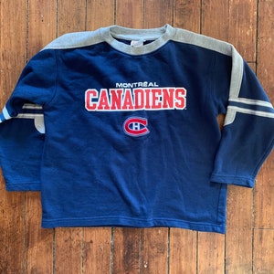 Montreal Canadiens shirt vintage NHL hockey kids boys pullover thin sweatshirt size 8 small