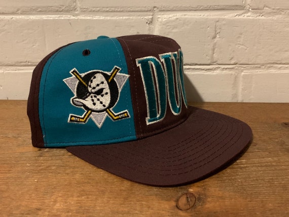 Vintage 90s Anaheim Mighty Ducks New Era NHL Rare - Depop