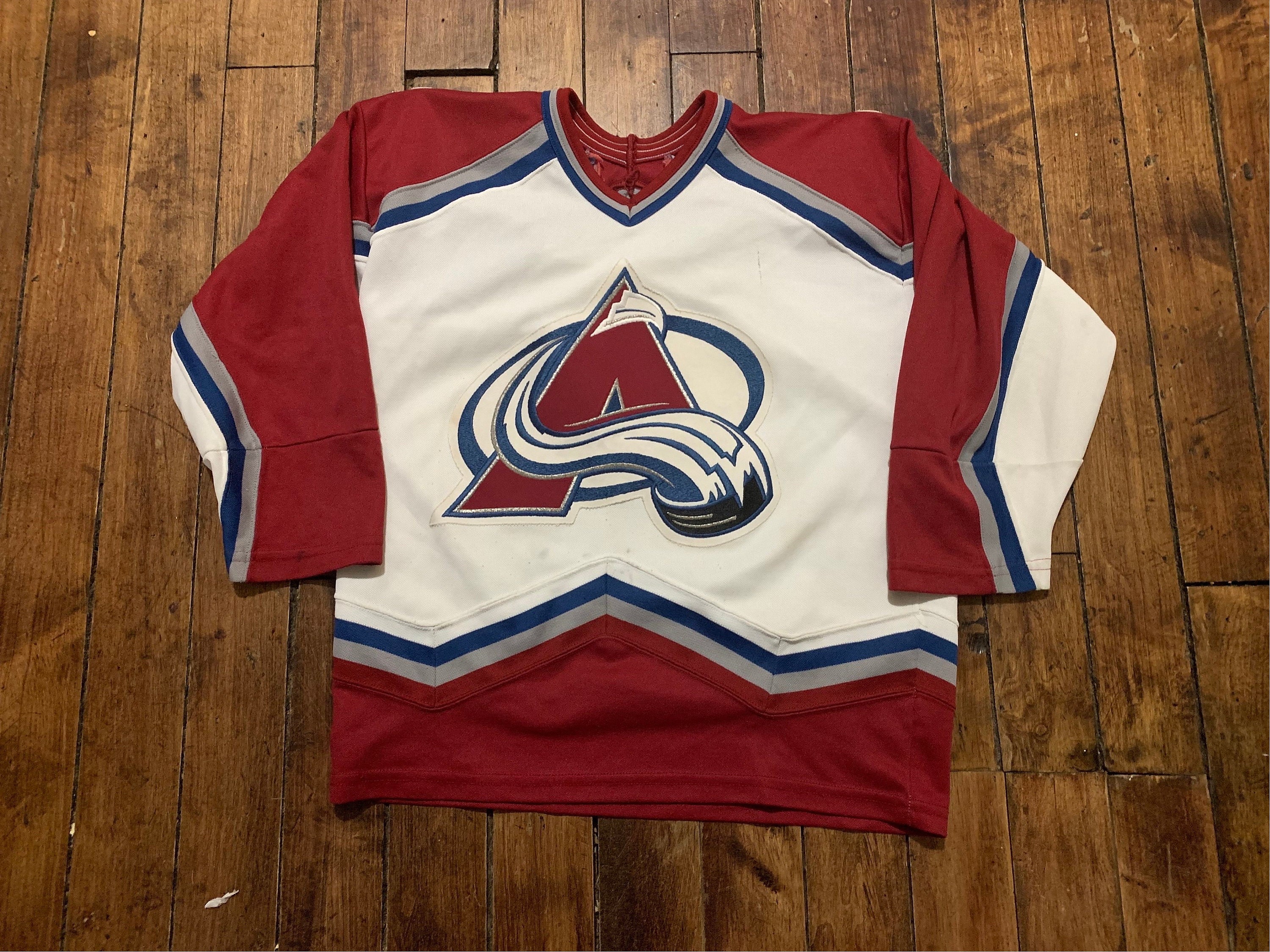 American Classic Vintage 90s Colorado Avalanche NHL Fan Jersey. Made in The USA. Tagged As A Youth Large