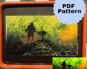 Padrão de ponto cruz inspirado no Projeto Ave Maria - Download instantâneo em PDF
