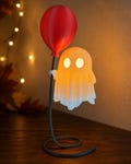 Ghost Balloon Night Light, Cute 3D Printed Halloween Lamp, Custom Balloon Color, Spooky Desk and Book Nook Decor